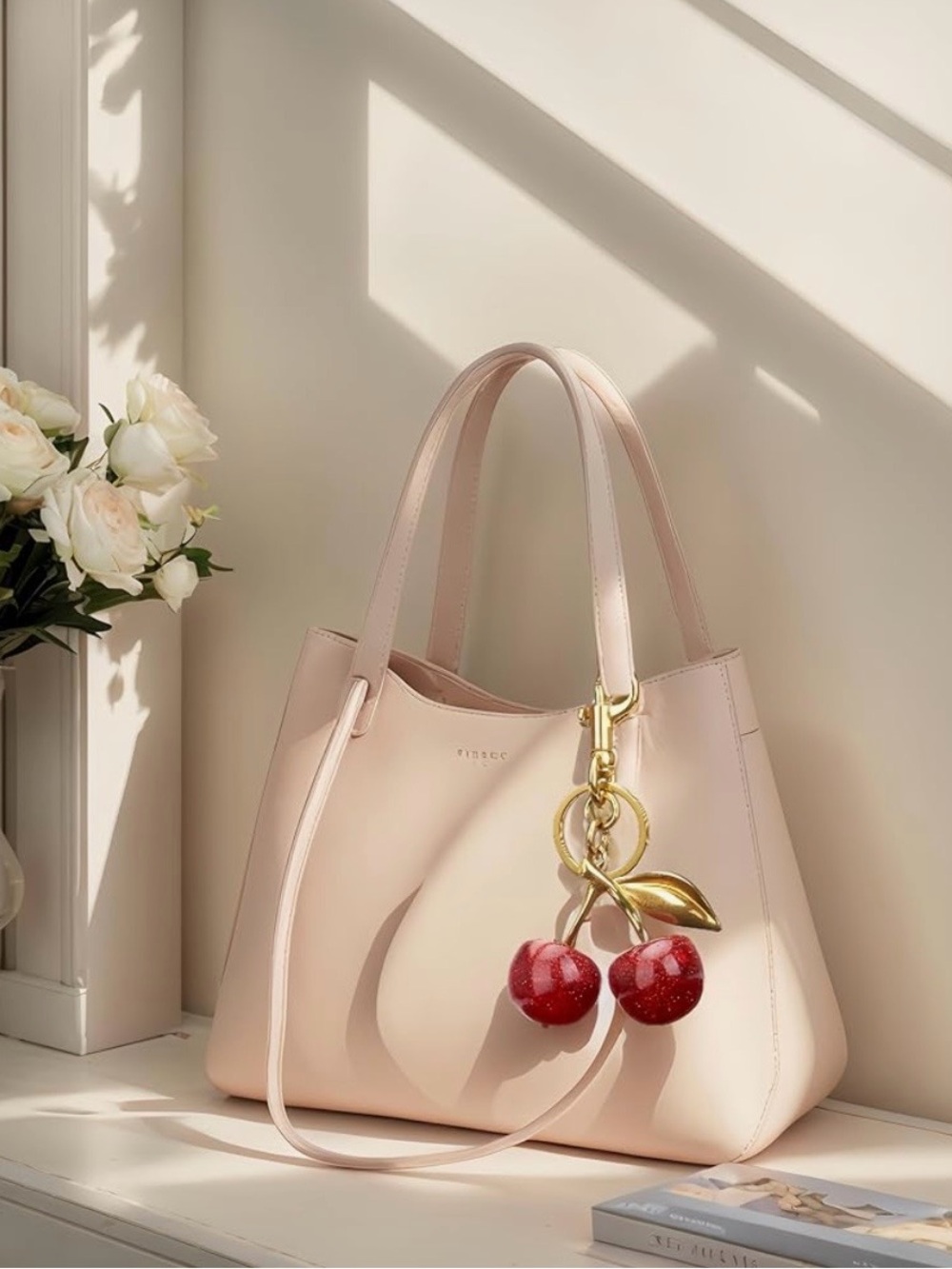Cherry Bag Charm and/or Keychain- New - Picture 3 of 5